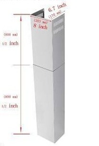 lot 11177 image: Hthomepro Range Hood Cover 8 x 6.7 x 31.5-63 Inch
