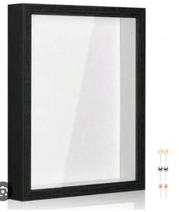 lot 11197 image: Black Wood Shadow Box Display Frame 16x20