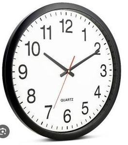 lot 11198 image: Round Wall Clock with Silent Quartz Movement