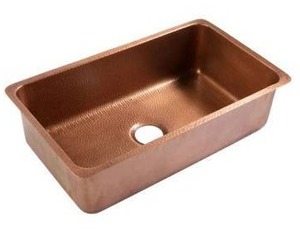 SINKOLOGY Rivera 31 in. Undermount Single Bowl 16 Gauge Antique Copper Kitchen Sink- Retail: $699