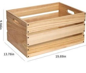 lot 11236 image: Oversize Wooden Crates For Storage, Wood Milk Crates Of Farmhouse
