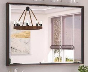 lot 11243 image: KeonJinn 40 in. W x 30 in. H Framed Oil Rubbed Bronze Mirror