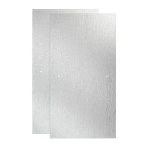 lot 11268 image: 29-34 in. x 55-12 in. x 14 in. (6 mm) Frameless Kit, Sliding Bathtub Door Glass Panels in Rain (For 50-60 in. Doors)