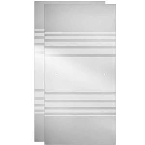 lot 11269 image: 29-34 in. x 67-34 in. x 14 in. (6mm) Frameless Kit, Sliding Shower Door Glass Panels in Transition (For 50-60 in. Doors)