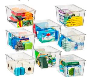lot 11222 image: ClearSpace Plastic Storage Bins with Lids X-Large