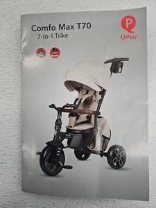 lot 11224 image: QPlay Comfo Max T70 7-in-1 Trike- Retail $179