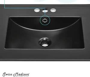 lot 11229 image: Swiss Madison Black Bathroom Sink