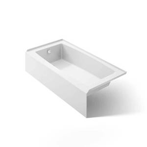 lot 11253 image: Elmbrook 60 in. x 30.25 in. Soaking Bathtub with Left-Hand Drain in White- Retail $419