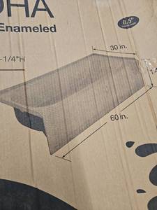 lot 11254 image: 60-inch Drop-in Soaking Bathtub Right Hand Drain