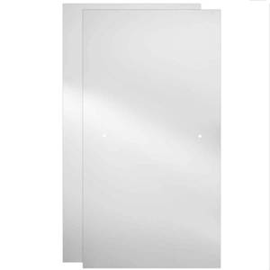 lot 11259 image: Delta 29-132 in. x 55-12 in. x 14 in. (6 mm) Frameless Kit, Sliding Bathtub Door Glass Panels in Clear (For 52-60 in. Doors)