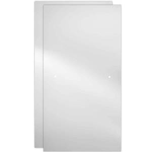 lot 11260 image: 29-34 in. x 55-12 in. x 14 in. (6mm) Frameless Kit, Sliding Bathtub Door Glass Panels in Frosted (For 50-60 in. Doors)