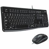 lot 331135 image: Logitech MK120 Wired Keyboard for Windows, Optical Wired Mouse, Full-Size Keyboard, USB Plug-and-Play, Compatible with PC, Laptop - Black