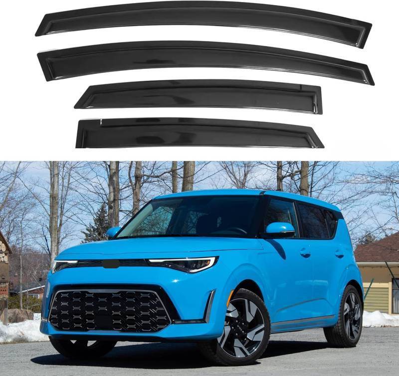 lot 431313 image: IG Window Visors Fit for 2020-2026 Kia Soul, Out-Channel Rain Guards Vent Wind Deflectors 4PC, Car Accessories for 20-26 Soul