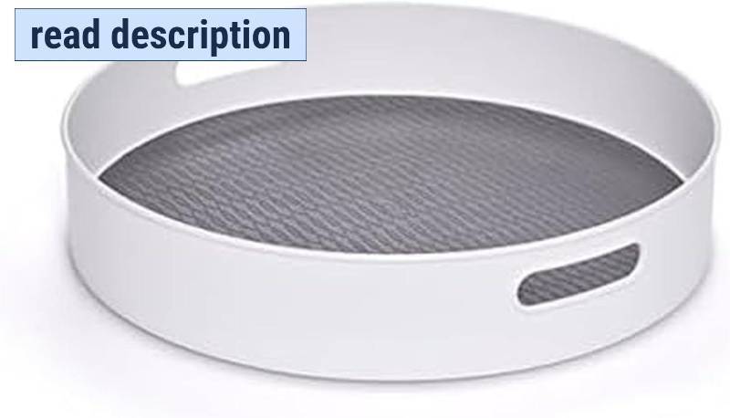 lot 301395 image: Copco Under-Sink Pantry and Cabinet Organizer, 18-Inch, Revolving Storage Solution, White and Gray