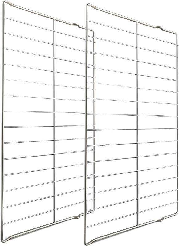 lot 211412 image: WB48X20249 Oven Rack Fit for GE Stove Oven Parts, 304 Stainless Steel Oven Wire Rack, 23.7 x 16.1 Oven Shelf, 2 Pcs