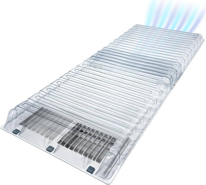 lot 311344 image: Under Furniture Vent Extender Air Deflector, Fits 10 in and 12 in Floor Registers, Adjustable 17 33 , Attaches with 3 Neodymium Rare Earth Magnets - Version 2.0