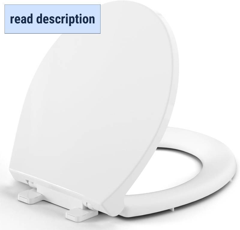 lot 411282 image: Round Toilet Seat, Standard 16.5 Inch Round Toilet Seat for Round Toilets