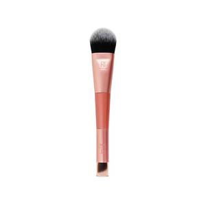lot 108 image: Real Techniques Cover & Conceal Dual Ended 2-in-1 Makeup Brush, For Flawless Foundation Coverage, Smooths and Conceals, Covers Blemishes and Imperfections, Flawless Results, Orange, 1 Count - Retail $11