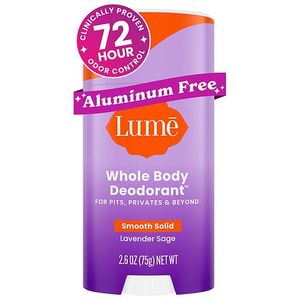 lot 120 image: Lume Whole Body Women��s Deodorant - Smooth Solid Stick - Aluminum Free - Lavender Sage - 2.6oz - Retail $38
