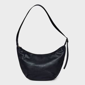 lot 139 image: Slouchy Crescent Sling Handbag - Universal Thread�� Black Adjustable Strap, Twill Construction - Retail $30