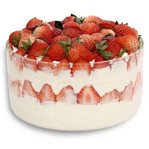 lot 7782 image: Opexscal 104oz Large Glass Trifle Bowl, Modern Design Clear Glass Round Dessert Centerpiece Serving Bowl for Laying Ice Cream Cakes, Salad, Fruit, Microwave & Dishwasher Safe - Retail $29