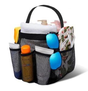 lot 33366 image: Mesh Shower Caddy Portable for College Dorm Room Essentials for Girls with 9 Pockets,Large-Capacity Shower Basket,Quick Dry Toiletry Tote Bag for Women,Outdoor Gym,Travel,Swim,Beach Camping Essentials - Retail $8