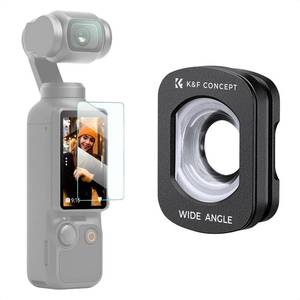 lot 33371 image: K&F CONCEPT Wide-Angle Lens Compatible with DJI Osmo Pocket 3, Magnetic AttachMulti-CoatedOptical Glass - Retail $22