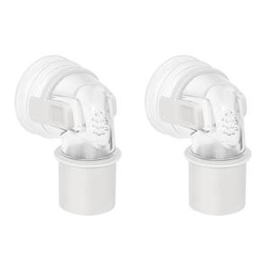 lot 33383 image: 2PCS Elbow Connector for Airfit F30i Cpap Full Face Mask P30i N30i X30i Nasal Pillows Mask Swivel Elbows, Compatible with Mostly Cpap Hose and Tubing - Retail $14