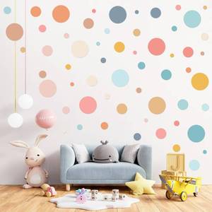 lot 33384 image: Zonon 264 Pcs Polka Dot Wall Decals for Classroom Decor Kids Circle Wall Sticker Vinyl Peel and Stick Colorful Removable for Nursery Bedroom Playroom Living Room(Bright Colors) - Retail $9
