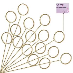 lot 33402 image: 40Pcs Floral Pick Card Holder, Gift Card Tree Holder, Photo Memo Holder Pick Stick, 12 Inch Suitable for Wedding Birthday Party Flower Gifts (Round) one pack is opened one is sealed  - Retail $5