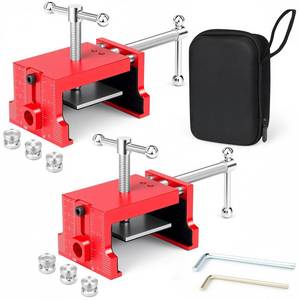 lot 33414 image: Comfylichi 2Pack Cabinet Clamps for Installing Cabinets, Face Frame Clamps & Claw for Cabinet, Essential Cabinet Tools with 3 Sizes Hole Drilling Guide for Precise Alignment & Installation - Retail $36