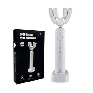 lot 45602 image: Magentak Ultrasonic U Shaped Toothbrush for Adults, Electric Toothbrush for 360-degree Cleaning with Wireless Charging, Waterproof IPX7, 3 Modes for Teeth Whitening(White) - Retail $30