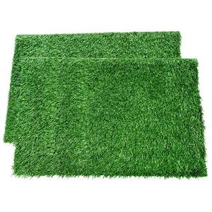 lot 45606 image: LOOBANI Dog Grass Pee Pads, 2 Pack Artificial Grass Pads for Potty Tray, Fake Grass for Dogs to Pee On, Outdoor Indoor Pee Grass for Dog Potty (1823 inch) - Retail $24