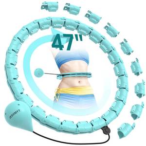 lot 45613 image: JKSHMYT Weighted Hula Circle Hoops for Adults Weight Loss, Infinity Fitness Hoop Plus Size 47 Inch, 24 Detachable Links, Exercise Hoop Suitable for Women and Beginners - Retail $15