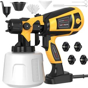 Paint Sprayer Tool 1000W High Power Electric Spray Paint Gun Easy to Clean for Furniture Cabinets House Painting Black - Retail: $40