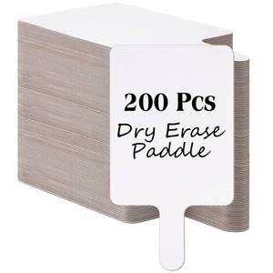 lot 45658 image: Seajan 200 Pcs Dry Erase Answer Paddles for Classroom, Double-Sided Handheld Mini Whiteboards Bulk Set for Teachers, Students & School Learning(Rectangle,28 x 15 cm) - Retail $74