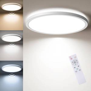 lot 45677 image: Matane Motion Sensor LED Ceiling Light with Remote, 12 Inch Wired Flush Mount Light 3000K 4000K 5000K, 2400LM Dimmable Motion Sensor Light Indoor for Closet Hallway Laundry Stairs White New Version - Retail $30