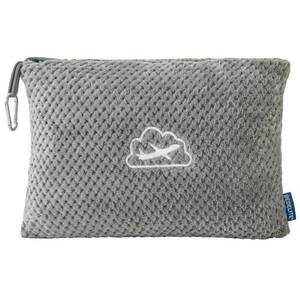 lot 45683 image: BEDELITE Travel Blanket with Bag, Ultra-Soft Jacquard Fleece Blanket with Luggage Sleeve & Backpack Clip, Airplane Blanket Travel Essentials, Grey - Retail $24