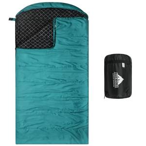 lot 45688 image: AGEMORE Cotton Flannel Sleeping Bag for Adults, Lightweight XXL Cotton Sleeping Bag for Camping Backpacking or Hiking, Water Resistant, 3-4 Season Warm & Cool Weather - Retail $50