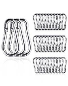 lot 58016 image: Small Carabiner Clip, 30pcs 1.57inch Mini Carabiners Clips, M4 Stainless Steel Spring Snap Hook Heavy Duty, Locking Carribenares for Climbing Hiking Camping Fishing - Retail $10