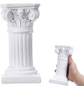 lot 26622 image: Roman Pillar, Greek Column Resin Statue, Centerpiece Pedestal Stand Figurine Sculpture, for Wedding Home Garden Indoor Outdoor Decoration(White)(White) - Retail $17