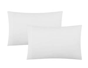 lot 26682 image: Ultra Soft Brushed Microfiber Standard Size 20x30 Pillowcases Pair Set of 2 with Envelope Closure (20x30 Standard, White) - Retail $8