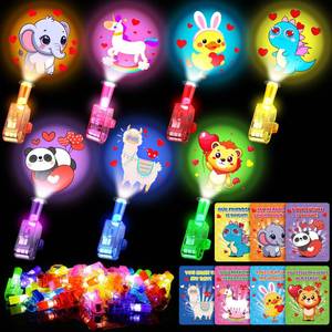 lot 26685 image: Easter Gifts for Kids, 28 Pack LED Finger Lights with Holiday Cards, Classroom School Party Favors, Exchange Prizes, Light Up Toys Bulk, Goodie Bag Fillers for Boys Girls Toddlers - Retail $7