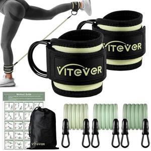 lot 26695 image: Ankle Resistance Bands with Cuffs for Women, Leg Glute and Booty Workout Equipment for Home Gym, Pilates Equipment, Ankle Weights with Green Resistance Bands for Kickbacks Hip Fitness Training - Retail $10