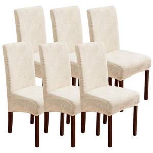lot 26733 image: Dining Chair Covers, Chair Covers for Dining Room Stretch Parsons Chair Slipcover, for Dining Room Kitchen Chair Protector Cover, Removable, Washable (Beige, 6 Pack) - Retail $27