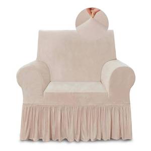 lot 26736 image: Armchair Cover Super Soft 1-Piece Armchair Slipcover Stretch Universal Spandex Couch Covers for Living Room Easy Fit Washable Furniture Sofa Protector with Skirt - Retail $37
