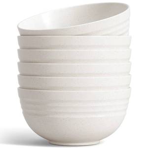 lot 26793 image: 68 Oz Salad Bowls, Large Serving Bowls 6 Pcs Unbreakable Ramen Bowl for Salad, Soup, Ramen, Noodle, Oatmeal, Snack Apply to Kitchen, Freezer, Dishwasher & Microwave Safe - Retail $25