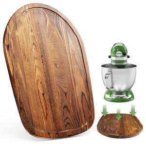 lot 26799 image: Food-Grade Bamboo Slider for KitchenAid 4.5-5 Qt Tilt Head Stand Mixer, Appliance Sliding Mat for Kitchenaid Artisan, Kitchen Countertop Storage Accessories Mixer Moving Tray Attachments - Retail $20
