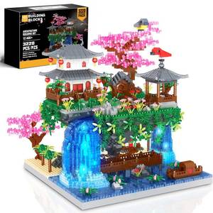 lot 26804 image: Cherry Blossom Tree Building Set, Chinese Architecture Blocks Japanese Sakura House Set Bonsai Kit, Sets for Adults Gift Kids Age 12(3220 Pieces) (PBS001) - Retail $25