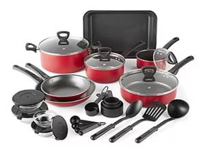 lot 26831 image: 30-pc Aluminum Non-Stick Cookware Set - Retail $180